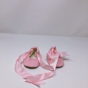 Mudpie Leather Ballerina Pink Shoes